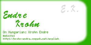 endre krohn business card